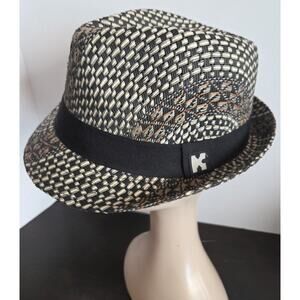 Kenny K Natural Fiber Trilby Hat Men's XL Geometric Metro Browns